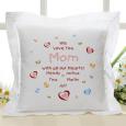 Personalized Linen Throw Pillow for Mom - All Our Hearts