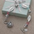 Engraved Sterling Silver Granddaughter Charm Bracelet