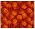 Basketballs Fleece Throw Blanket