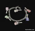 Guitars Charm Bracelet