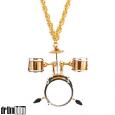 Brass Drum Set Necklace