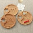 Personalized Bamboo Cocktail Party Plates with Monogram