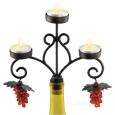 Three Candle Chateau Wine Bottle Candelabra