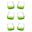 Roly Poly Handblown Double Shot Glasses, Set of 6