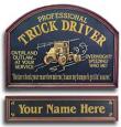 Truck Driver Hanging Sign - Personalized