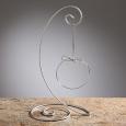 Curved Silver Christmas Ornament Display Stand