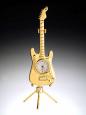 Mini Guitar Clock - Brass