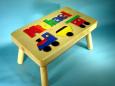 Personalized Name Puzzle Train Stool (1-8)