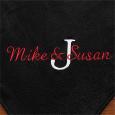 Personalized Black Fleece Blanket - Name & Monogram