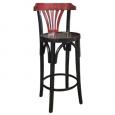 Deluxe Ritz Wood Bar Stool with Backrest