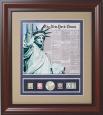 Statue of Liberty Keepsake With 1886 Coin & Stamps