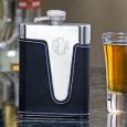 Wrapped Leather Personalized Flask