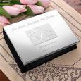 Engraved Silver Wedding Photo Album - Love Ever After Design