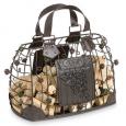 Wrought Iron Handbag Wine Cork Art Cage