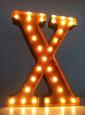 Vintage Marquee Light - Letter X