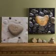 Personalized Canvas Wall Art - Heart Rock