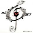 Treble Clef Silhouette Clock