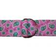 Pink and Green Mini Paisley Belt