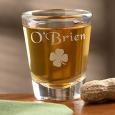 Personalized Shot Glasses - Irish Shamrock Design