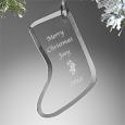 Personalized Christmas Ornaments - Glass Christmas Stocking