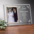 Personalized Godchild First Communion Glass Photo Frame