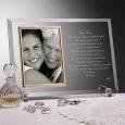 Personalized Glass Picture Frame Engraved for Mom