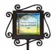 Personalized Tree Ceramic and Iron Garden Stake