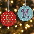 Personalized Christmas Ornament - Polka Dots