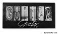Guitar Letters Plaque - 6"x12"