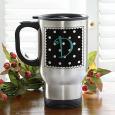 Women's Stainless Steel Personalized Travel Mug - Dot to Dot