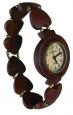Ladies Heart-Bead Sandalwood Watch