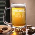 Custom Name Personalized Glass Beer Mug