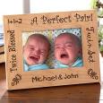 Personalized Twins Wood Picture Frame - A Perfect Pair