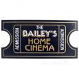 Home Cinema Movie Ticket Personalized Sign