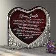 Personalized Love Letter Keepsake Gift - Red Heart Shape