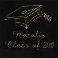Personalized Graduation Fleece Throw Blankets - Black