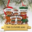Custom Gingerbread Family Christmas Ornament - 5 Names