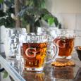 Classic Personalized Dimple Beer Mugs, Set of 4