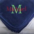 Kids Personalized Navy Blue Fleece Blanket - All About Me