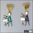 Wild Drumming Girl Pin