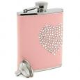 Glitz and Glamor Pink Leather Flask