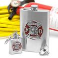 Firefighter Flask Gift Set - Full Color