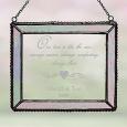 Engraved Iridescent Glass Suncatcher - Romantic Couples Design