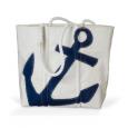 Sea Bags Sailcloth Tote - Medium Navy Anchor