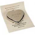 Silver Heart Paperweight - Personalized
