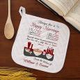 Personalized Potholders - Recipe for a Happy Marriage Design