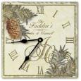 Personalized Pinecone Marble Clock with Stand