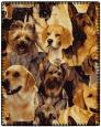 Dogs Fleece Throw Blanket