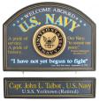 Navy Hanging Sign - Personalized