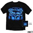 Blue Flaming Drums T-shirt